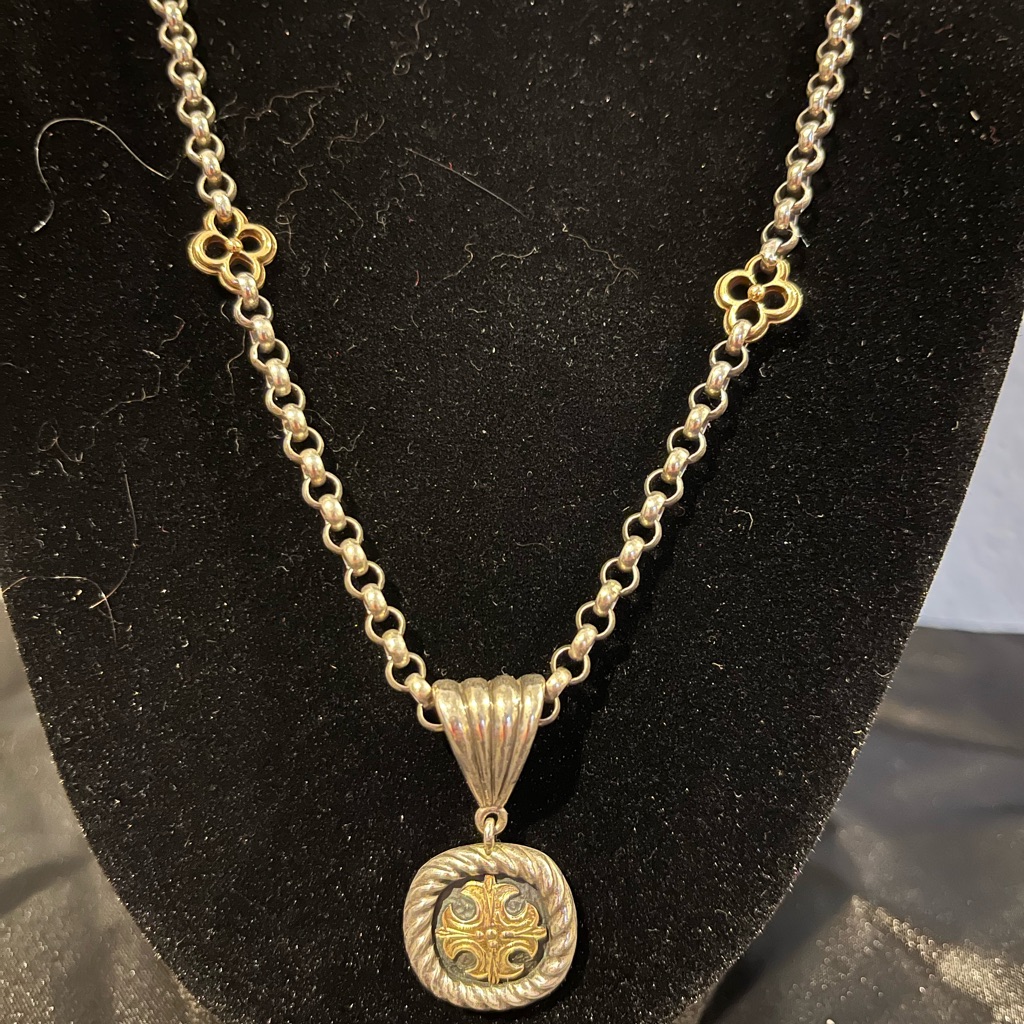 Konstantinos Silver And Gold Necklace